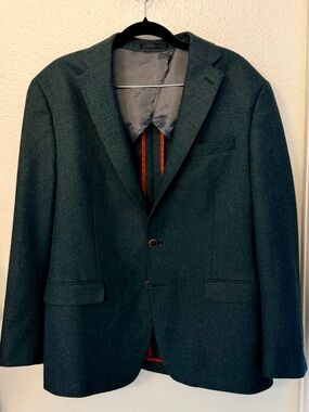 Loro Piana Men’s TailoRed Dark Green Two-Button Wool-Cashmere Blazer